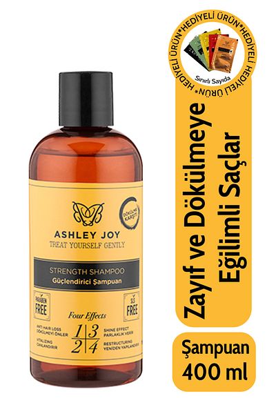 ASHLEY JOY Keratin and Caffeine Detailed Sulfate-Free Strengthening Shampoo - 400 ml