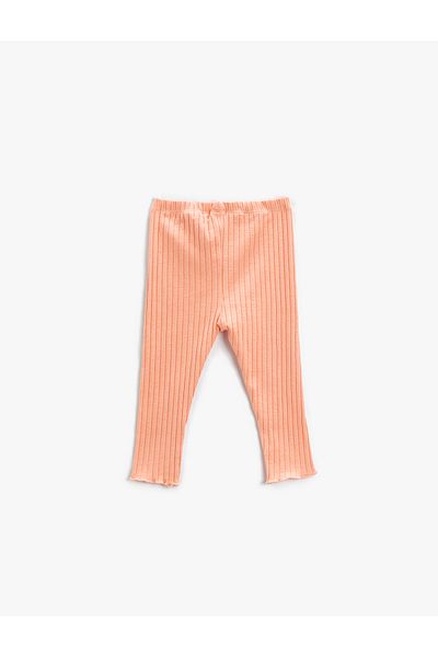 Koton Basic Ribbed Leggings with Elastic Waist