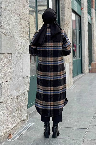 Bym Fashion Πουκάμισο ξυλοκόπος μπλε στάμπα - Λεπτομέρεια με κουμπί, Μοντέλο 7620