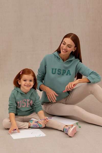 U.S. Polo Assn. Hanorac de bază cu glugă pentru fete