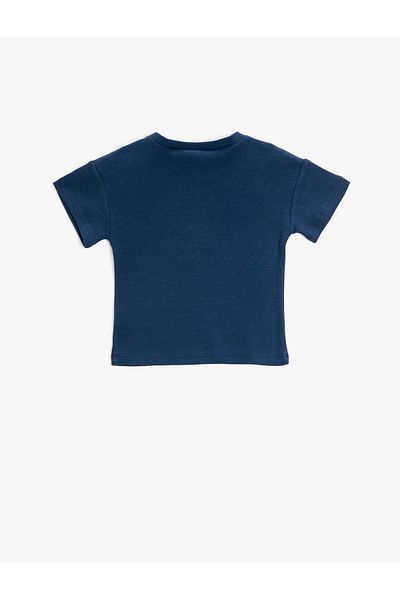 Koton Tricou albastru pentru bebelusi 3SMB10235TK