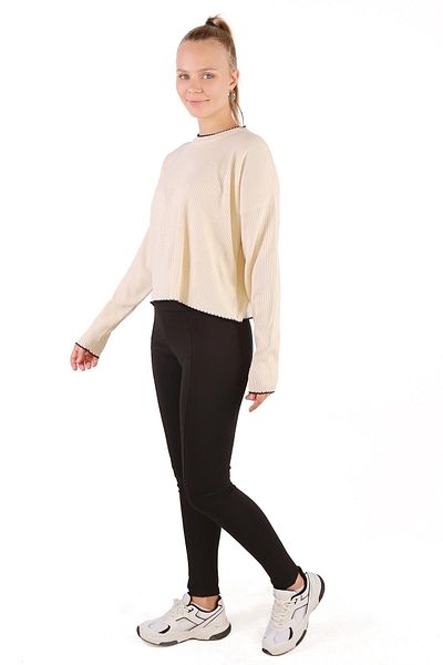 Rays 24245 Pulover de culoare piatră ciobanesc cu cusături