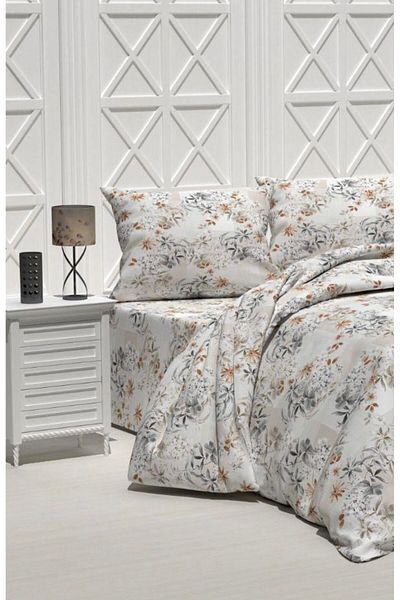 SENLİFE Cotton King Size Duvet Cover Set - Elastic