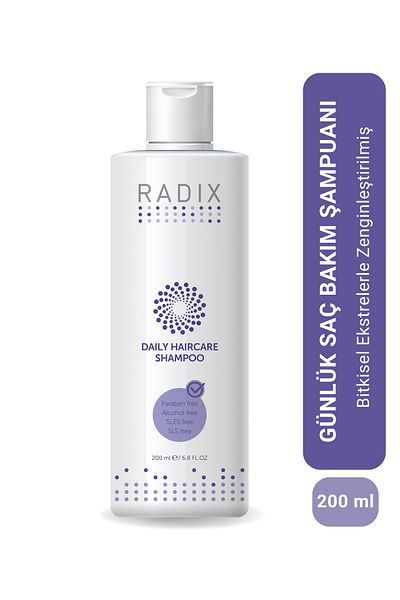 Radix All Hair Types Shampoo for Daily Care - Daily Hair Care Shampoo 200 Ml8681877436196