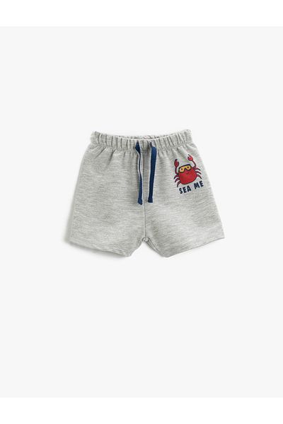 Koton Shorts Tie Waist Elastic Crab Print