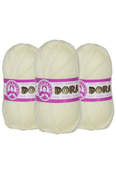 Ören Bayan Ören  Dora Antik Krem El Örgü İpi - 005 3lü