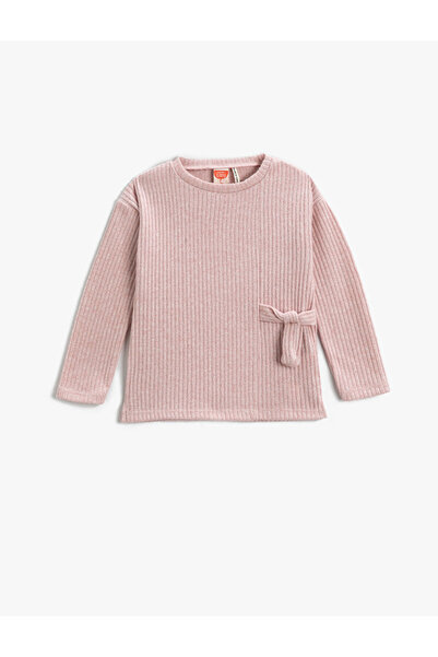 Koton Basic geripptes Langarm-T-Shirt