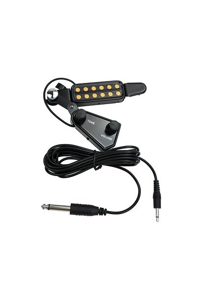 Choice 12-hole Acoustic Guitar Sound Hole Pickup Magnetic Transducer with Tone Volume Controller Audio C...
