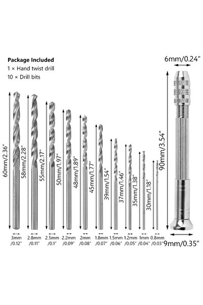 Choice Drill Bits Set Wood Drill Bit Kit Mini Set High Speed Steel Twist Hand Drill Woodworking Drilling Ro