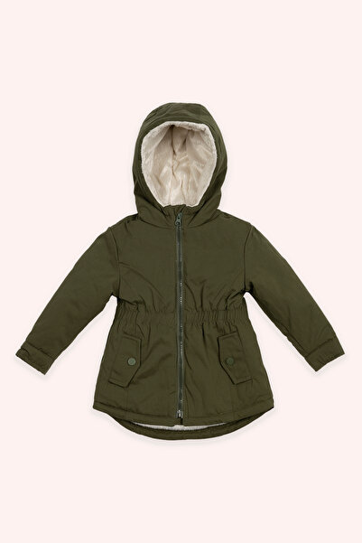 Panço Erkek Bebek Kapüşonlu Haki Kaban