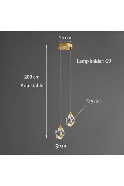 Choice Neutral light 110v Double headed Light Luxury K9 Crystal Small Dhandelier Modern And Minimalist Rest