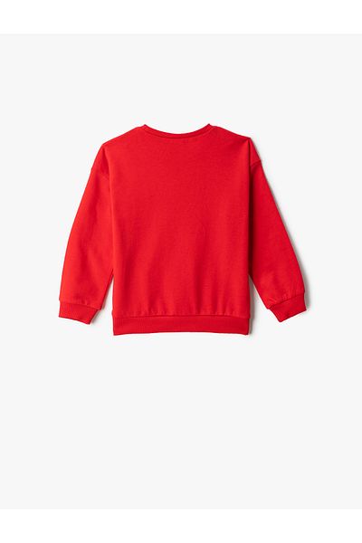 Koton New Year's Themed Snoopy Printed Licensed Sweatshirt Long Sleeve Crew Neck