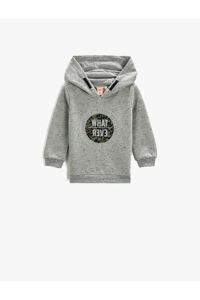 Koton Bedrucktes Kapuzen-Sweatshirt