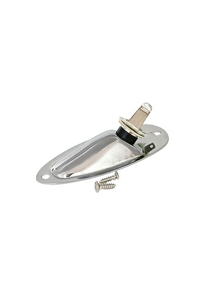 Choice Silver Replacement For Strat Stratocaster Electric Guitar Jack Plate 6.35mm 1/4" Boat Shaped Audio C