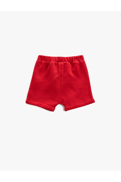 Koton Basic Shorts Tie Waist Pocket Textured