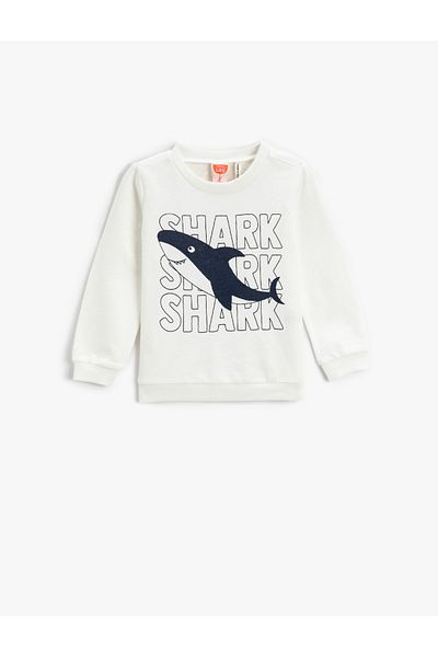 Koton Shark Printed Sweatshirt