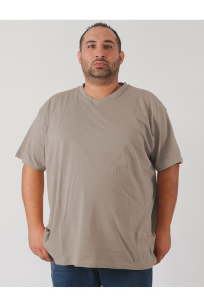 rood Unisex Large Size V-Neck T-Shirt