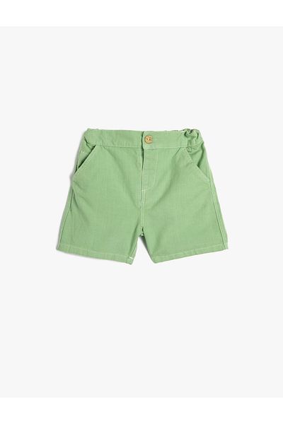Koton Shorts with Elastic Waist Basic Pocket Cotton
