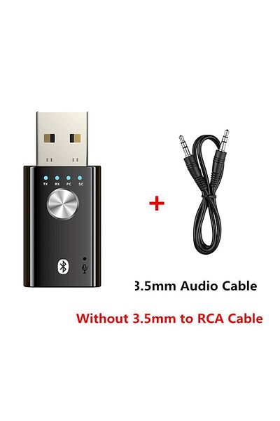 Choice No Rca Cable 4 In 1 Bluetooth 5.1 Audio Receiver Transmitter Stereo Usb Dongle 3.5mm 3.5 Aux Rca Wir