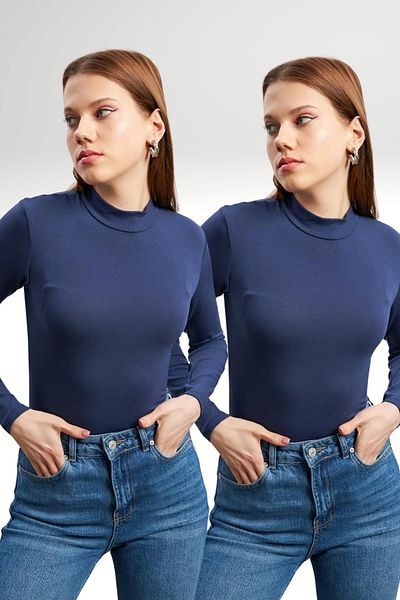 Bipantolon Γυναικείο σώμα 2 τεμαχίων Navy Blue