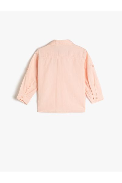 Koton Shirt Cotton Long Sleeve Pocket Detailed