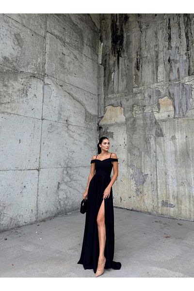 Mekafashion Βραδινό φόρεμα εκτός ώμου