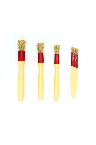 Pebeo 4-Piece White Bristle Bristle Brush Set - Starter Model 23