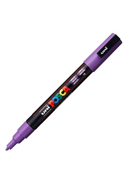 Uni Pc-3M Posca Marker - 0.9-1.3 mm Violet Painting Marker