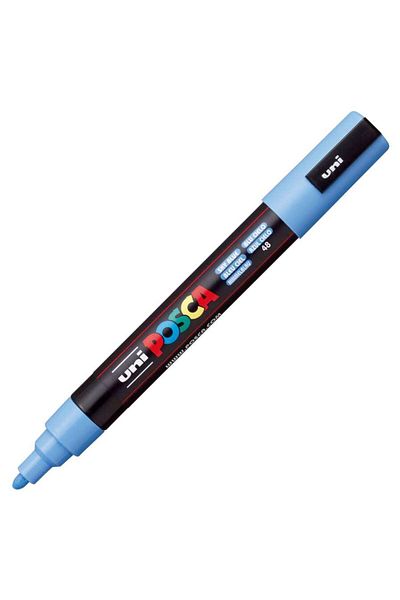 Uni Posca Marker Pc-5M - 1.8-2.5 mm Sky Blue Painting Marker