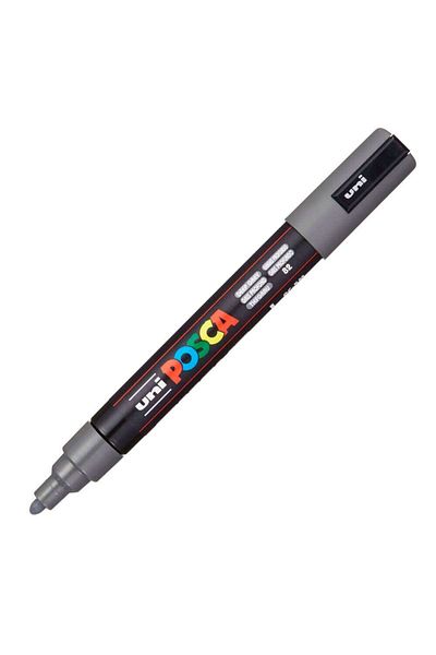 Uni Posca Pc-5M Painting Marker - 1.8-2.5 mm Deep Gray