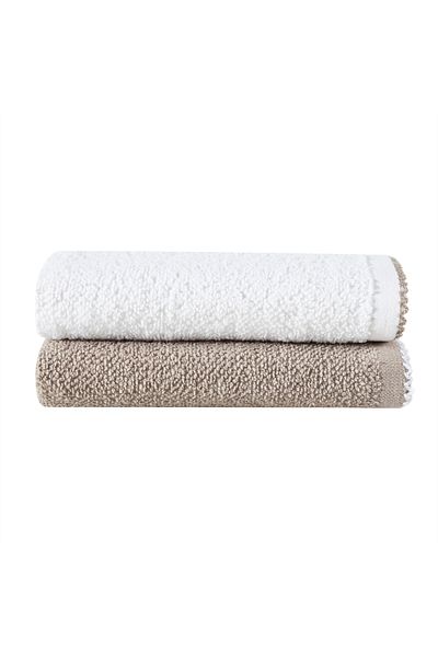 Mudo Home PRAHA 2-Piece Hand Towel Set - White Mink 30x50