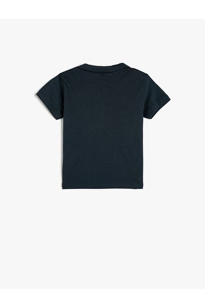Koton T-Shirt mit Polo-Ausschnitt und kurzen Ärmeln aus Baumwolle mit Tiermotiv