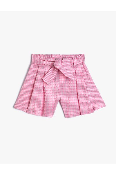 Koton Shorts with Tie Waist and Button Detail