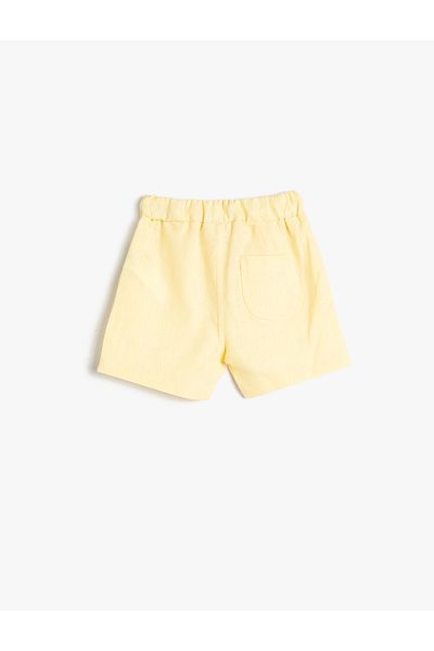 Koton Leinenshorts mit Bindetasche an der Taille