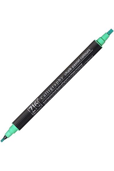 Zig 2 mm - 3.5 mm 040 Green Double Sided Pastel Tone Calligraphy Pen