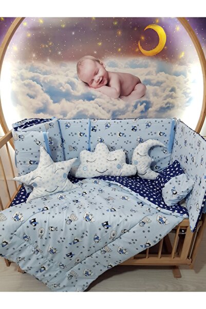 Baby Clime 70X130 Baby Sleeping Set - Without Mosquito Net - Penguin Pattern (Excluding Mobile Crib)