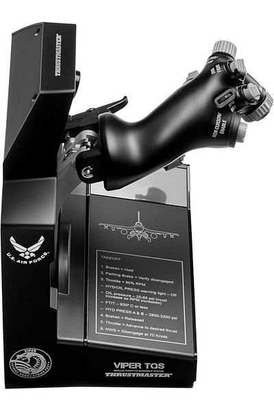 Thrustmaster Viper TQS for PC: Metal Throttle System, 21 Buttons, 5 Axes, Chaff/Flare, U.S. Air Licensed