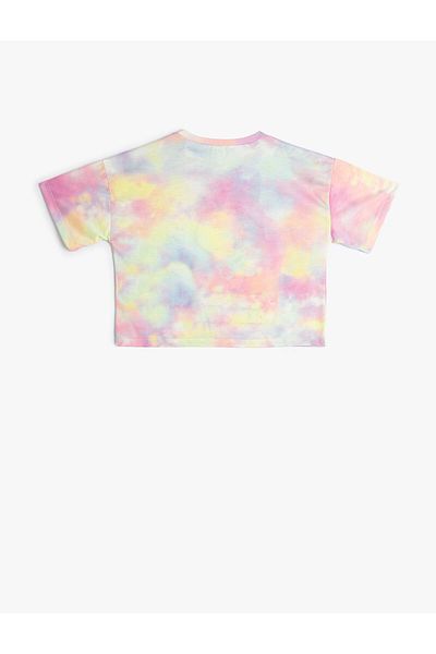 Koton T-Shirt Tweety Printed Licensed Short Sleeve Tie-Dye Pattern