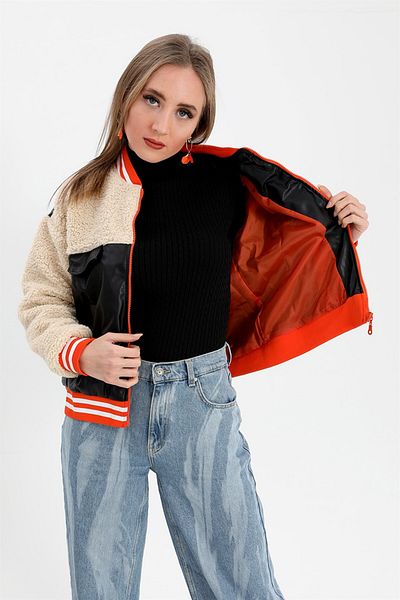 VAPUR Black Plush Jacket Coat - Embroidered and Elastic Waist