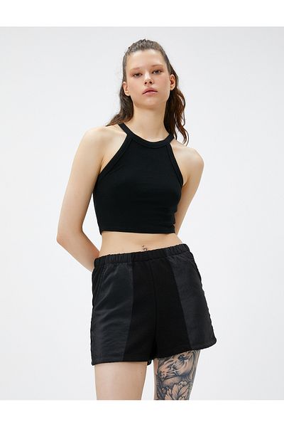 Koton Mini Shorts - Elastic Waist and Pocket Detail