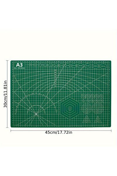 Choice A3 Green 1pc Cutting Pad 18x12”, A3 Art Cutting Board-polyvinyl Chloride Slip-resistant Self-healing