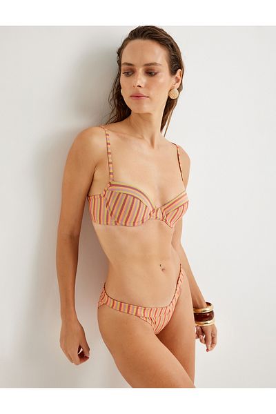 Koton Underwire Bikini Top Covered Glitter
