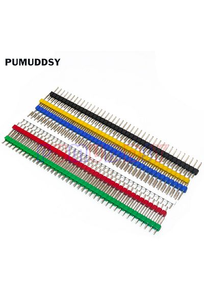 Choice 30PCS 40 Pin Breakable Pin Header 2.54mm Single Row Male Header Connector Kit PCB Pin Strip For A...