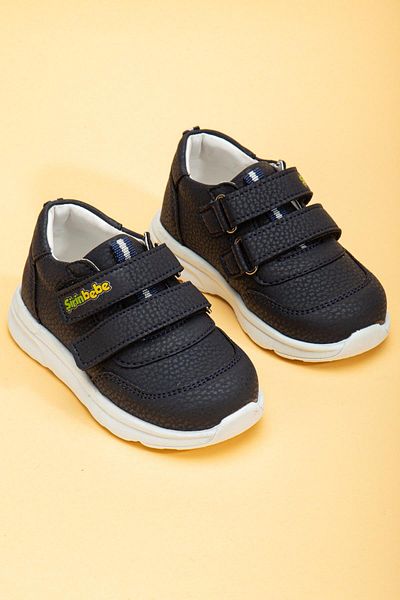 Dilimler Ayakkabı Şirinbebe Şiringenç Orthopedic Navy Blue Velcro White Sole Baby Boy Sports Shoes
