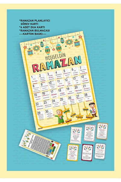Hsn Ramazan Etkinlik Ve Dua Kartları Çocuklara Özel Hoşgeldin Ramazan Planlayıcı