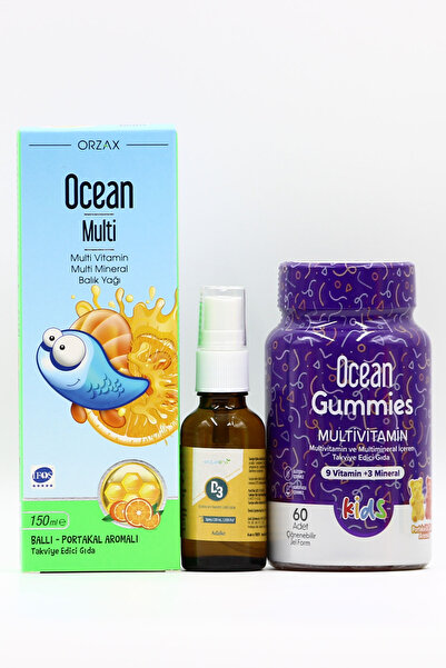 Ocean Multi, D3,Gummies Multivit ile Çocuklar İçin Vit ve Bağışıklık Destek P...