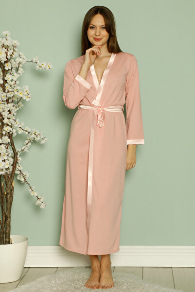 ERDENİZ TEKSTİL Rochie de damă din bumbac cu guler dublu, cu detalii din sati...