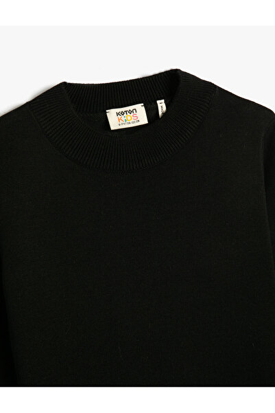 Koton Kazak Triko Basic Uzun Kollu Yarım Dik Yaka