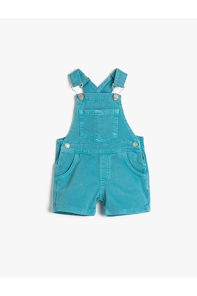 Koton Denim Salopet Shorts Pocket Cotton