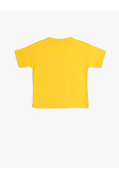 Koton T-Shirt Short Sleeve Crew Neck Turtle Printed Cotton